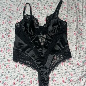 Fashion Nova Black Lace Teddy